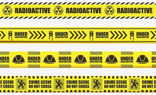 เทปกั้นแสดงพื้นที่หวงห้าม เทปกั้นเขต Tape to indicate the boundary
